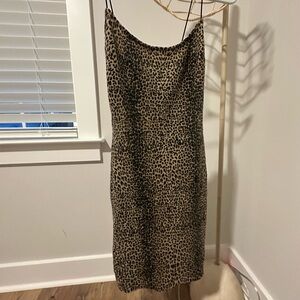 Windsor Black and Tan Slip Dress Spaghetti Strap Sleeveless